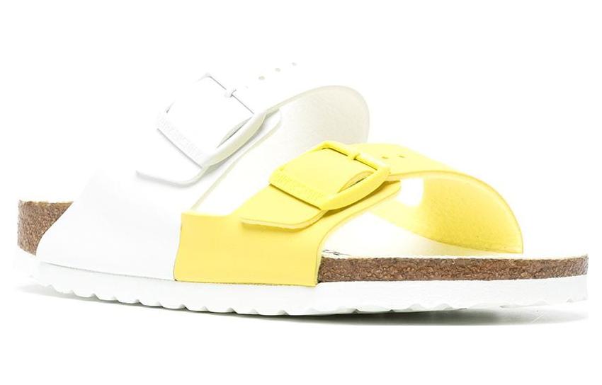 Order (Women) Birkenstock Arizona Split Birko Flor Narrow Fit Sandals 'White Lime Sour 1019754