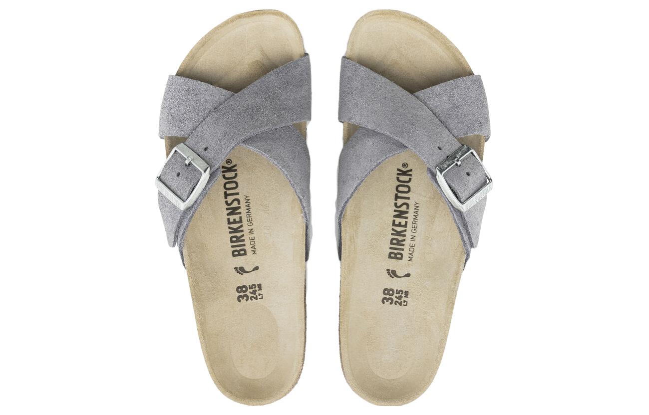 (W) Birkenstock Arizona Suede 'Misty Purple Narrow' 圖 4