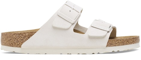(Women) Birkenstock Arizona Suede Antique White 1026842 (Women) Birkenstock Arizona Suede Antique White 1026842