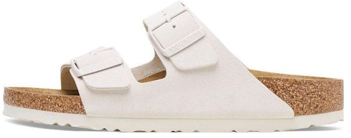 (Women) Birkenstock Arizona Suede Antique White 1026842 (Women) Birkenstock Arizona Suede Antique White 1026842