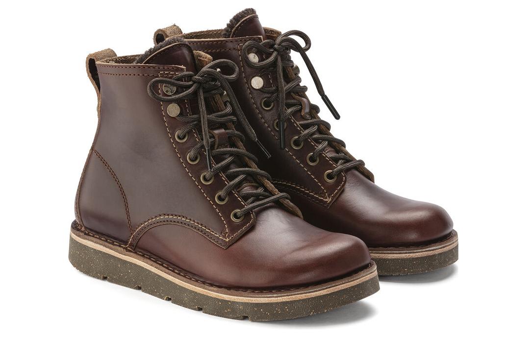 Order 勃肯 皮革 柔軟舒適 短靴 男女同款 棕色 窄版