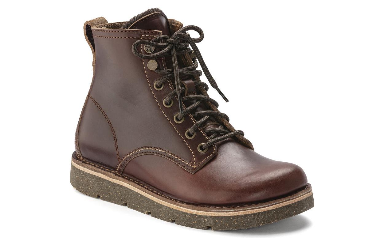 Lookbook 勃肯 皮革 柔軟舒適 短靴 男女同款 棕色 窄版