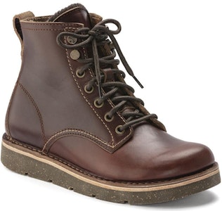 勃肯 皮革 柔軟舒適 短靴 男女同款 棕色 窄版 Lookbook 勃肯 皮革 柔軟舒適 短靴 男女同款 棕色 窄版