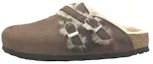 Buy (Women) Birkenstock Blair Shearling Oiled Leather Sandals 'Brown' 1020390