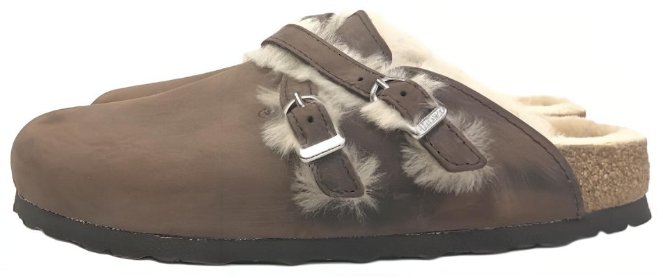 (Women) Birkenstock Blair Shearling Oiled Leather Sandals 'Brown' 1020390 Order (Women) Birkenstock Blair Shearling Oiled Leather Sandals 'Brown' 1020390