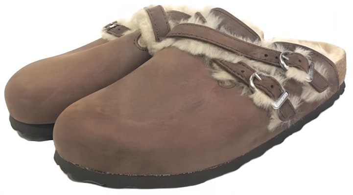 (Women) Birkenstock Blair Shearling Oiled Leather Sandals 'Brown' 1020390 Lookbook (Women) Birkenstock Blair Shearling Oiled Leather Sandals 'Brown' 1020390