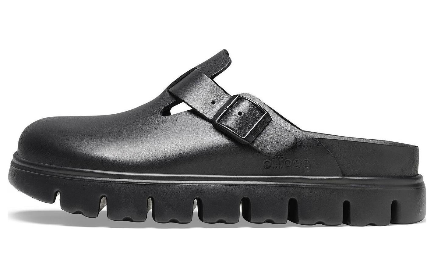 (W) Birkenstock Boston 'Black Leather'