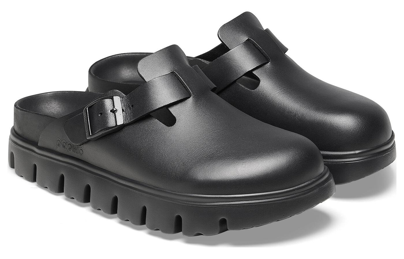 (W) Birkenstock Boston 'Black Leather' 圖 3