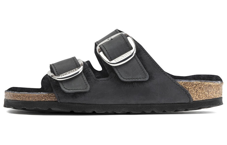 (W) Birkenstock Boston 'Black Metal Buckle'