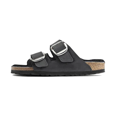 (W) Birkenstock Boston 'Black Metal Buckle'