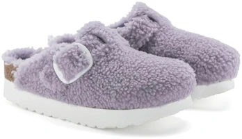 Order Birkenstock 舒適圓頭 時尚毛絨保暖 包頭拖鞋 女款 紫色