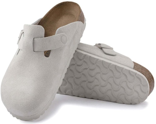 (W) Birkenstock Boston Suede Putih Antik 1024731 Shop (W) Birkenstock Boston Suede Putih Antik 1024731