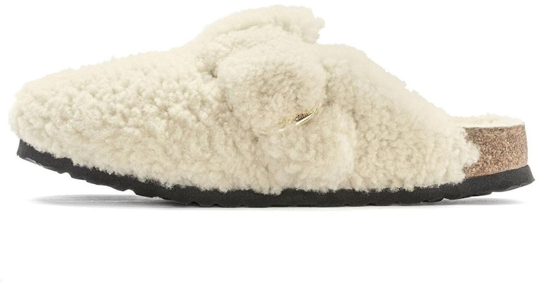 (W) Birkenstock Boston Big Buckle Shearling Narrow Fit 1025664 'Eggshell' putih krem 1025664/1025678 Buy (W) Birkenstock Boston Big Buckle Shearling Narrow Fit 1025664 'Eggshell' putih krem 1025664/1025678