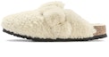 Buy (W) Birkenstock Boston Big Buckle Shearling Narrow Fit 1025664 'Eggshell' Edisi Lelaki 1025664/1025678