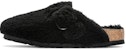 (W) Birkenstock Boston Big Buckle Shearling Narrow Fit 'Hitam' 1025700