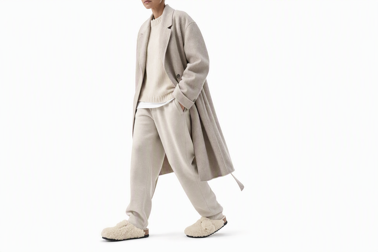 Order (W) Birkenstock Boston Big Buckle Shearling Schmal 1025664 ''Eierschale'' 1025664/1025678