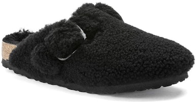 (W) Birkenstock Boston Big Buckle Shearling Narrow Fit 'Hitam' 1025700 Order (W) Birkenstock Boston Big Buckle Shearling Narrow Fit 'Hitam' 1025700