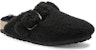 (W) Birkenstock Boston Big Buckle Shearling Narrow Fit 'Hitam' 1025700