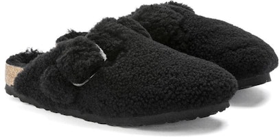 (W) Birkenstock Boston Big Buckle Shearling Narrow Fit 'Hitam' 1025700 Lookbook (W) Birkenstock Boston Big Buckle Shearling Narrow Fit 'Hitam' 1025700