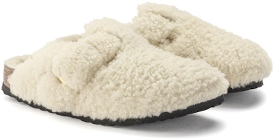 (W) Birkenstock Boston Big Buckle Shearling Narrow Fit 1025664 'Eggshell' putih krem 1025664/1025678 Shop (W) Birkenstock Boston Big Buckle Shearling Narrow Fit 1025664 'Eggshell' putih krem 1025664/1025678