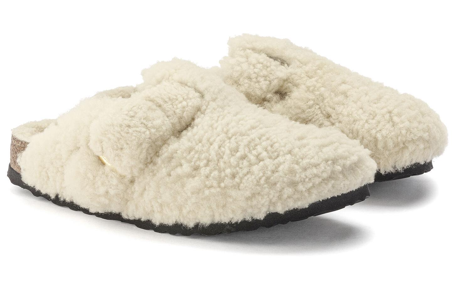Purchase (W) Birkenstock Boston Big Buckle Shearling Schmal 1025664 ''Eierschale'' 1025664/1025678