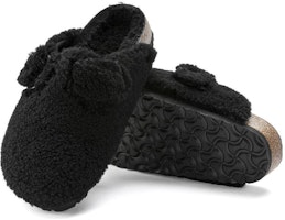 (W) Birkenstock Boston Big Buckle Shearling Narrow Fit 'Hitam' 1025700 Purchase (W) Birkenstock Boston Big Buckle Shearling Narrow Fit 'Hitam' 1025700