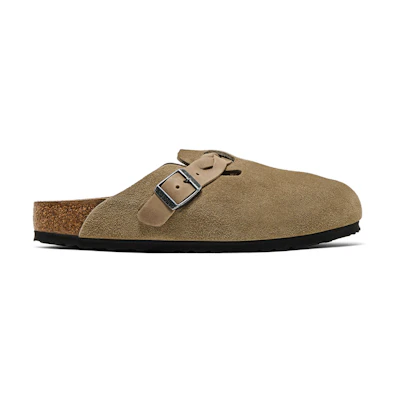 Birkenstock Boston Braided Suede Leather Narrow 'Taupe'