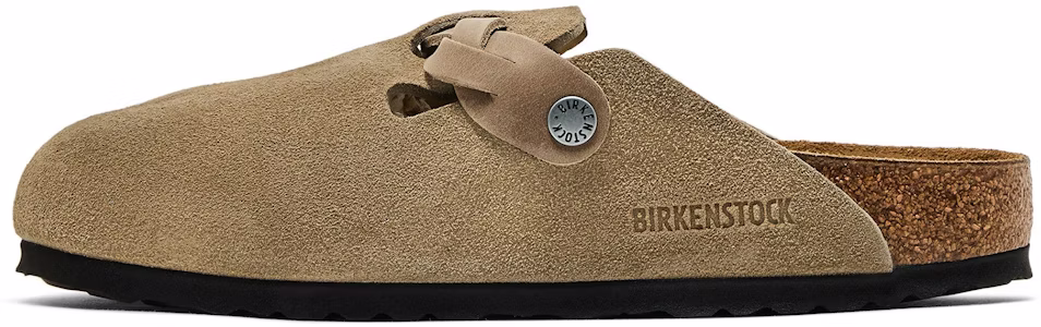 Birkenstock 純麂皮 圓頭搭扣 半包拖鞋 女款 褐色 Lookbook Birkenstock 純麂皮 圓頭搭扣 半包拖鞋 女款 褐色