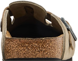 Birkenstock 純麂皮 圓頭搭扣 半包拖鞋 女款 褐色 Sizing Birkenstock 純麂皮 圓頭搭扣 半包拖鞋 女款 褐色