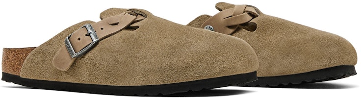 Birkenstock 純麂皮 圓頭搭扣 半包拖鞋 女款 褐色 Cheap Birkenstock 純麂皮 圓頭搭扣 半包拖鞋 女款 褐色