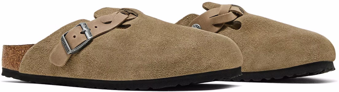 Birkenstock 純麂皮 圓頭搭扣 半包拖鞋 女款 褐色 Cheap Birkenstock 純麂皮 圓頭搭扣 半包拖鞋 女款 褐色