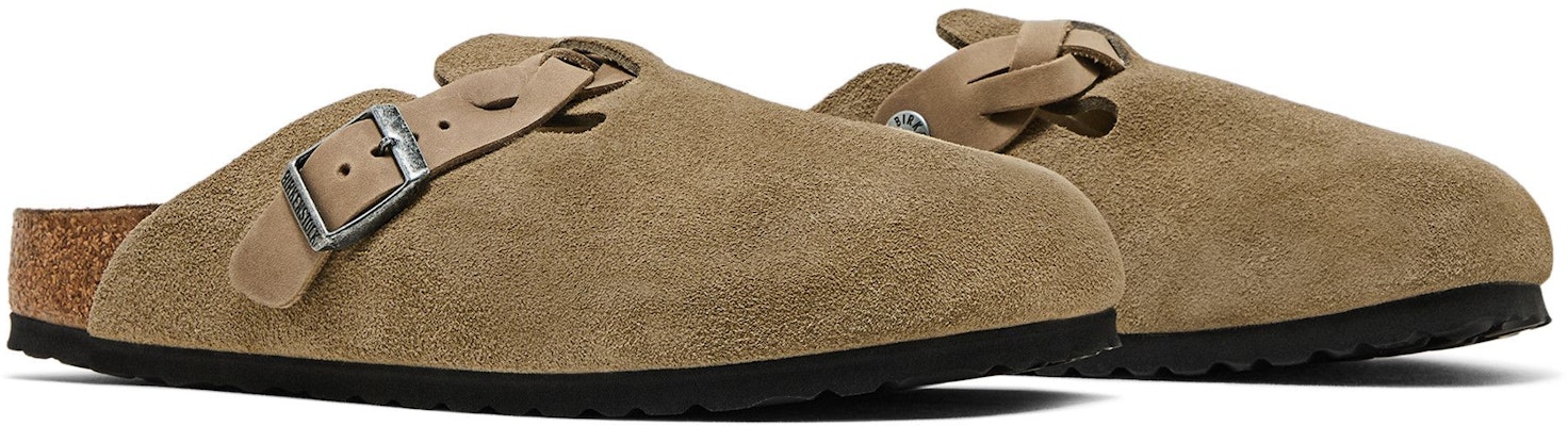 Birkenstock Boston Braided Suede Leather Narrow 'Taupe' 1026694 Cheap Birkenstock Boston Braided Suede Leather Narrow 'Taupe' 1026694