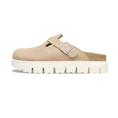 (W) Birkenstock Boston Chunky Suede Warm Sand