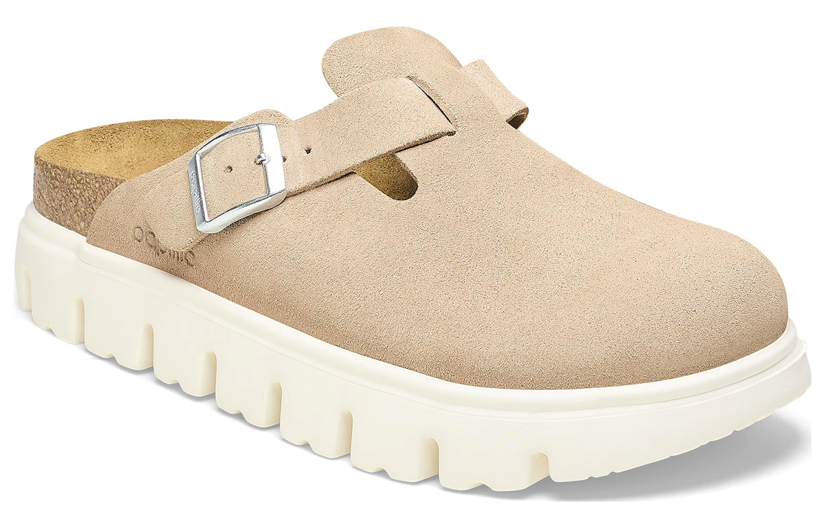 (Women) Birkenstock Boston Chunky Suede Warm Sand