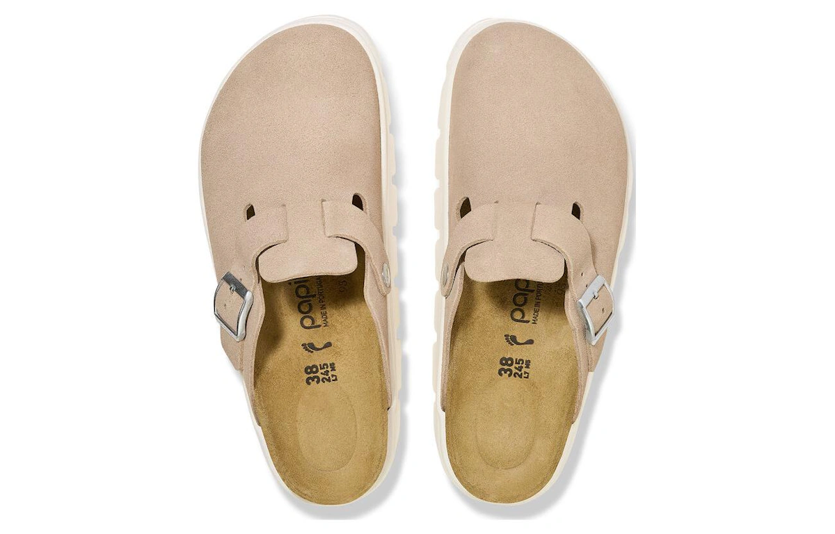 (Women) Birkenstock Boston Chunky Suede Warm Sand