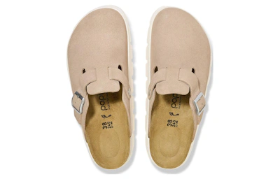 (Women) Birkenstock Boston Chunky Suede Warm Sand