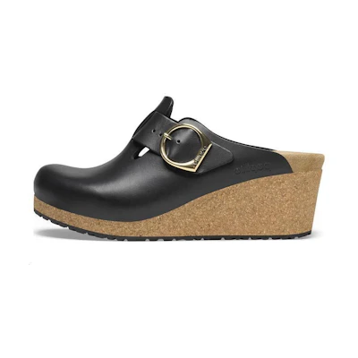 (W) Birkenstock Boston Clog 'Black Leather'