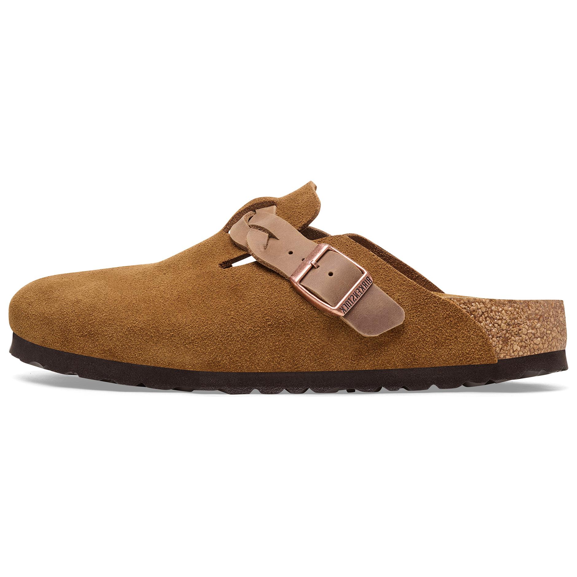 Birkenstock Boston Braided Suede Mink 'Brown'