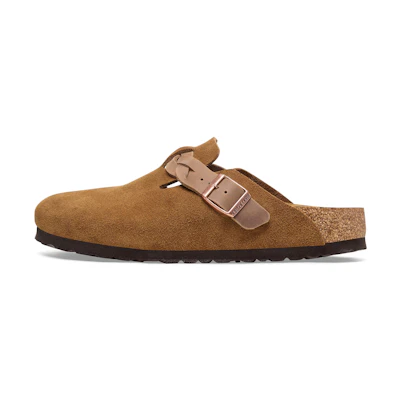 Birkenstock Boston Braided Suede Mink 'Brown'