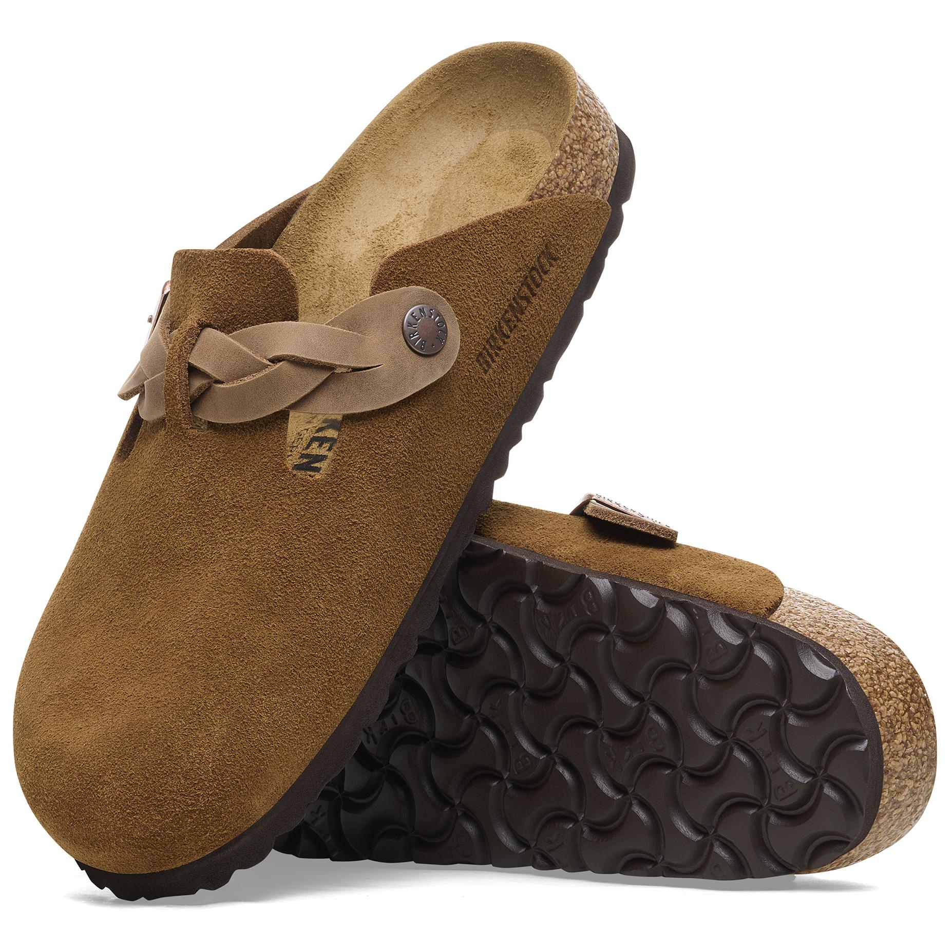 Birkenstock Boston Braided Suede Mink 'Brown' 圖 5