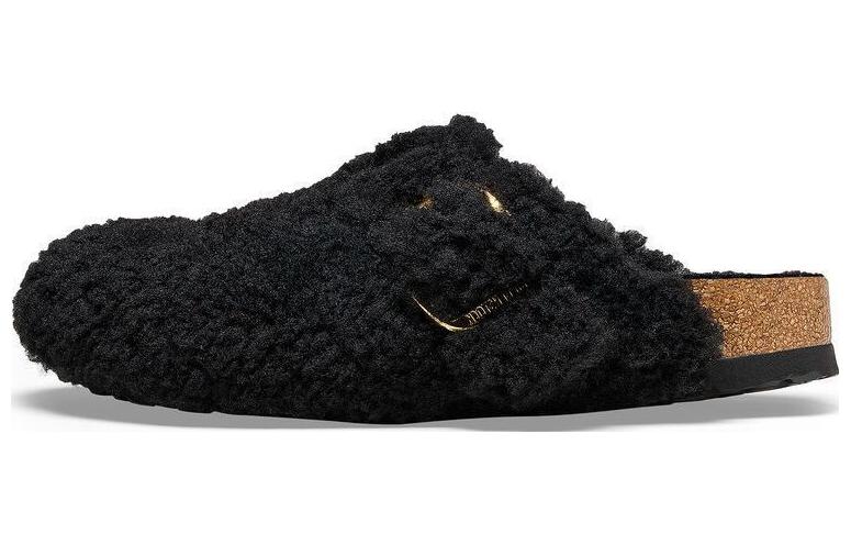 (Women) Birkenstock Boston Shearling &#x27;Black Regular&#x27; 1025891