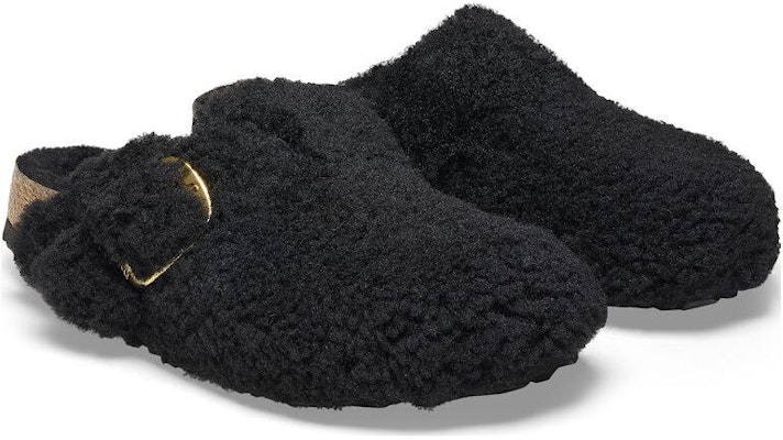 (Women) Birkenstock Boston Shearling 'Black Regular' 1025891 Lookbook (Women) Birkenstock Boston Shearling 'Black Regular' 1025891