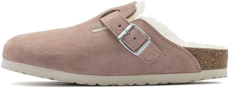 (W) Birkenstock Boston Shearling Suede Kulit Sempit 'Pink Clay' 1023292 Buy (W) Birkenstock Boston Shearling Suede Kulit Sempit 'Pink Clay' 1023292