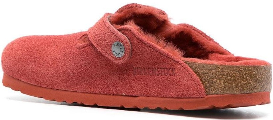 (Women) Birkenstock Boston Shearling Suede Leather Narrow Fit 'Sienna Red' 1025669 Lookbook (Women) Birkenstock Boston Shearling Suede Leather Narrow Fit 'Sienna Red' 1025669