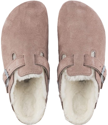 (Women) Birkenstock Boston Shearling Suede Leather Coated Narrow Fit 'Pink Clay' 1023292 Shop (Women) Birkenstock Boston Shearling Suede Leather Coated Narrow Fit 'Pink Clay' 1023292