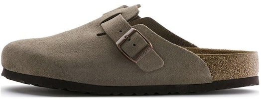 (Women) Birkenstock Boston Soft Footbed Suede 'Taupe' 560773 (Women) Birkenstock Boston Soft Footbed Suede 'Taupe' 560773