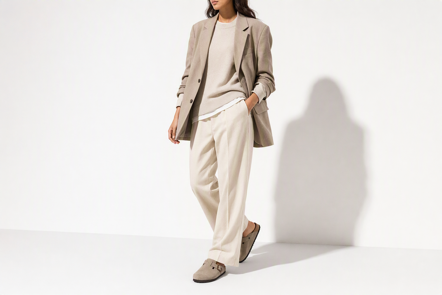 Order (Women) Birkenstock Boston Soft Footbed Suede 'Taupe' 560773
