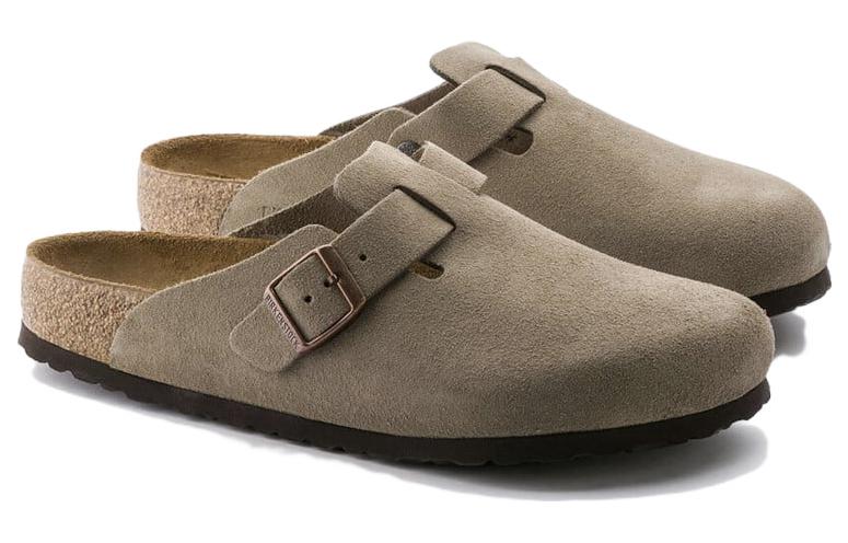 Lookbook (Women) Birkenstock Boston Soft Footbed Suede 'Taupe' 560773