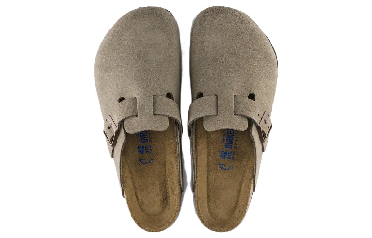Shop (Women) Birkenstock Boston Soft Footbed Suede 'Taupe' 560773