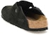 (Women) Birkenstock Boston Soft Footbed Suede Leather Narrow Fit Mules 'Black' 660473